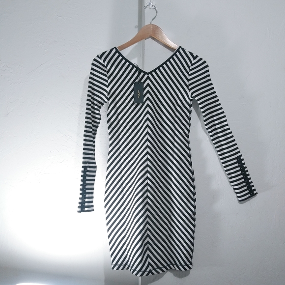 rag & bone striped black white rib knit dress - Picture 7 of 12
